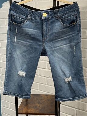 Women’s Distressed Denim Shorts - Blue